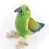 Pet Squeaky Toy Dog Toys, Bite Resistant Plush Parrot Shaped Dog Rope Toys, Chew Toy with Sound