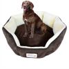 Round Oval Mocha Beige Pet Bed For Small Dogs Or Cats