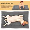 Dog Bed Mat Comfortable Fleece Pet Dog Crate Carpet Reversible Pad Joint Relief M Size