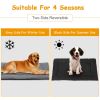 Dog Bed Mat Comfortable Fleece Pet Dog Crate Carpet Reversible Pad Joint Relief  S Size