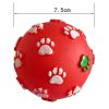 7.5cm Squeaky Pet Ball Toys for Small Dogs Rubber Chew Puppy Toy Dog Stuff Pets