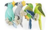 Pet Squeaky Toy Dog Toys, Bite Resistant Plush Parrot Shaped Dog Rope Toys, Chew Toy with Sound