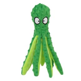 Squeaky Octopus Dog Toys Soft Dog Toys for Small Dogs Plush Puppy Toy (Color: Green)