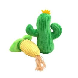 Corn Cactus Shape Pet Toy (Color: 2pcs)