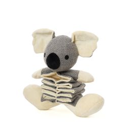 Dog grinding and squeaking interactive toy (Color: Grey)