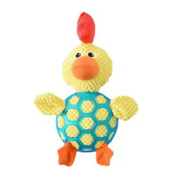 Dog Voice Plush Toys Bite Resistant Rubber Animal Toys (Color: little yellow duck)