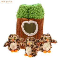 4-Pack Pet Interactive Plush Play Toys (Color: leopard)