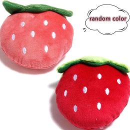 Burger Dog Chew Squeak Toy Anti Bite (Color: Strawberry)