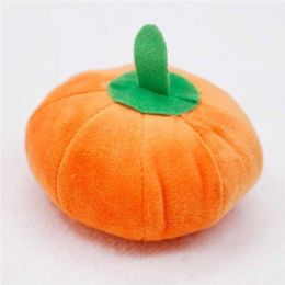 Burger Dog Chew Squeak Toy Anti Bite (Color: Pumpkin)