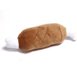 Burger Dog Chew Squeak Toy Anti Bite (Color: Drumstick)