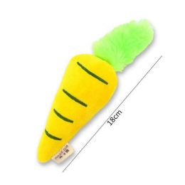 pet chew carrot toy (Color: 1 piece Yellow)