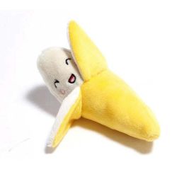 Burger Dog Chew Squeak Toy Anti Bite (Color: Banana)