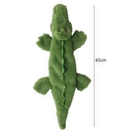 Anti-bite pet toys squeak (Color: Dark green crocodile)