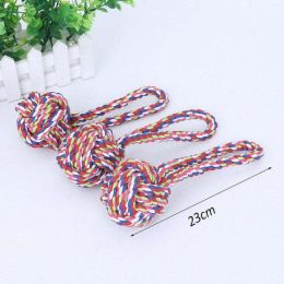 bite resistant dog tennis toys (Color: Handle Rope Ball)