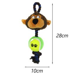 bite resistant dog tennis toys (Color: Tennis Monkey)