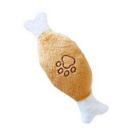 puppy fruit plush toy (Color: Chicken Leg)