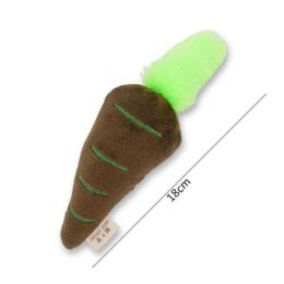 pet chew carrot toy (Color: 1 piece  Brown)