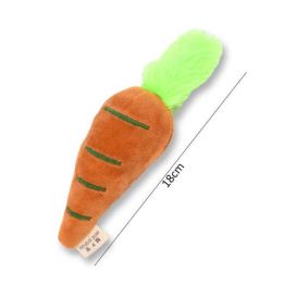 pet chew carrot toy (Color: 1 piece Orange)