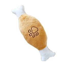 Dog Training Squeaky Dog Toys (Color: Bone)