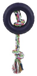 Rubberized Dog Chew Rope and tire (Option: Black)