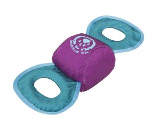 Pet Life Chompter Dura-Chew Tough Water Resistant Plush Chew Tugging Dog Toy (Color: Purple/Blue)