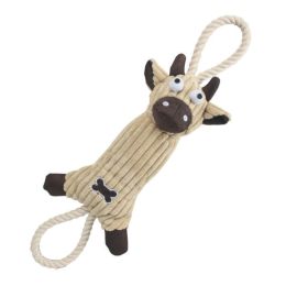 Jute and Rope Plush Pig Dog Toy (Option: Brown)