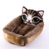 Fashion House Cartoon-Design Sofa Soft Warm Cotton Nest Pet Dog Beds Puppy Kennel