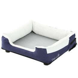 Pet Life "Dream Smart" Electronic Heating and Cooling Smart Pet Bed (Color: Navy)