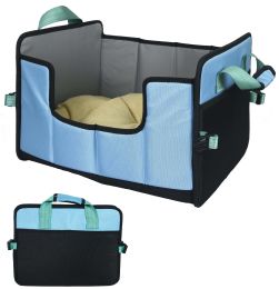 Pet Life 'Travel-Nest' Folding Travel Cat and Dog Bed (Color: Blue)
