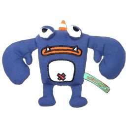 Touchdog Cartoon Crabby Tooth Monster Plush Dog Toy (Color: Blue)