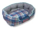 Touchdog 'Archi-Checked' Designer Plaid Oval Dog Bed