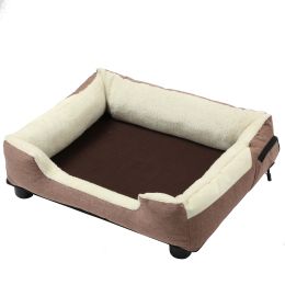 Pet Life "Dream Smart" Electronic Heating and Cooling Smart Pet Bed (Color: Mocha Brown)