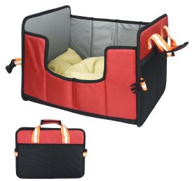 Pet Life 'Travel-Nest' Folding Travel Cat and Dog Bed (Color: Red)