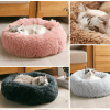 60cm Dog Bed Super Soft Washable Long Plush Pet Kennel Deep Sleep Dog House Velvet Mats Sofa For Dog Basket Pet Cat Bed RT