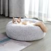 50cm Dog Bed Super Soft Washable Long Plush Pet Kennel Deep Sleep Dog House Velvet Mats Sofa For Dog Basket Pet Cat Bed RT