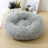 50cm Dog Bed Super Soft Washable Long Plush Pet Kennel Deep Sleep Dog House Velvet Mats Sofa For Dog Basket Pet Cat Bed RT