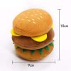 Burger Dog Chew Squeak Toy Anti Bite