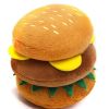 Burger Dog Chew Squeak Toy Anti Bite