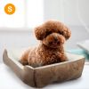 Pet Dog Bed Soft Warm Fleece Puppy Cat Bed Dog Cozy Nest Sofa Bed Cushion Mat S Size